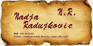 Nadja Radujković vizit kartica